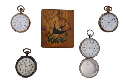Lot 424 - A GROUP OF FOUR POCKET WATCHES