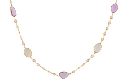 Lot 153 - POSSIBLY BY IPPOLITA Ι AN AMETHYST AND CITRINE NECKLACE