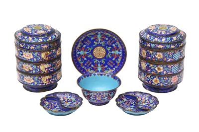 Lot 115 - A GROUP OF CHINESE CANTON ENAMEL WARES