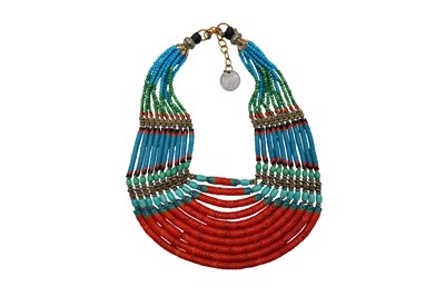 Lot 66 - A BEAD NECKLACE BY MASHA ARCHER