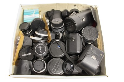Lot 295 - A Large Selection of Tamron Adaptall Lenses & Adapters.