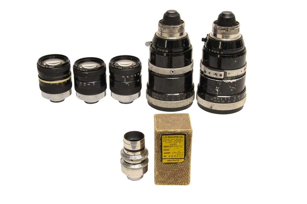 Lot 337 - JH Dallmeyer, Taylor Hobson & Carl Zeiss Cine Lenses.