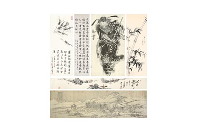 Lot 701 - A GROUP OF CHINESE HANGING SCROLLS AND HANDSCROLLS