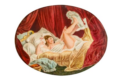 Lot 5 - MINIATURE PAINTING WITH EROTIC SCENE