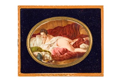Lot 4 - MINIATURE PAINTING WITH EROTIC SCENE