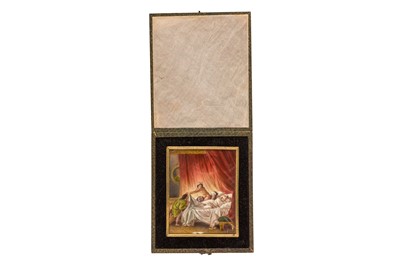 Lot 6 - MINIATURE PAINTING WITH EROTIC SCENE