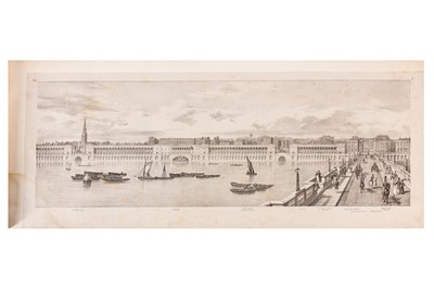 Lot 204 - A LITOGRAPHIC SKETCH OF THE NORTH BANK OF THE THAMES, 1825