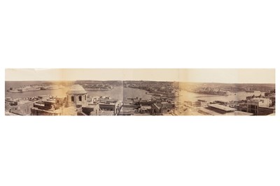 Lot 215 - PANORAMA OF THE HARBOUR OF MALTA, c.1865