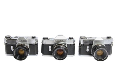 Lot 198 - Three Canonflex SLR Cameras.