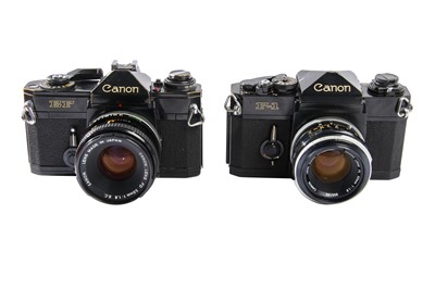 Lot 193 - Canon F1 & Canon EF Cameras.