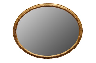 Lot 276 - A LARGE LATE 19TH CENTURY OVAL MIRROR