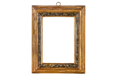 Lot 178 - AN ITLALIAN 17TH CENTURY STYLE CARVED, GILDED AND PAINTED FRAME