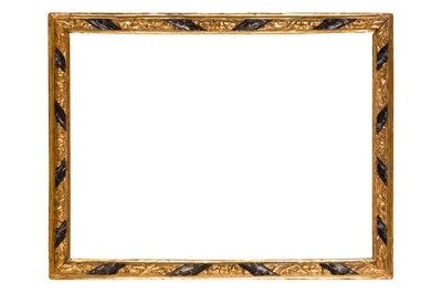 Lot 228 - A BOLOGNESE 18/19TH CENTURY CARVED, GILDED AND PAINTED FRAME