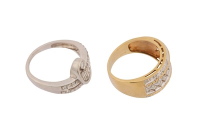 Lot 31 - TWO 9CT GOLD DIAMOND RINGS