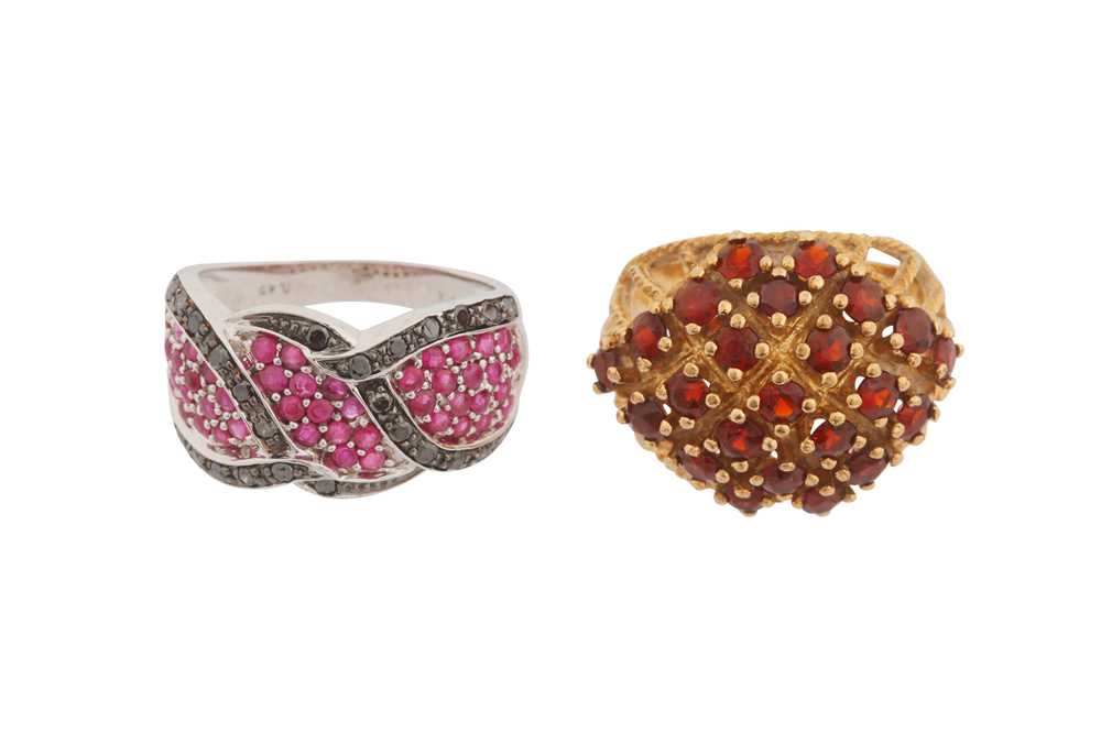 Lot 68 - TWO 9CT GOLD GEM SET RINGS