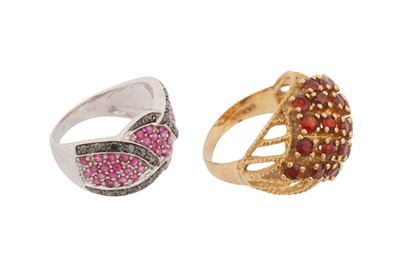 Lot 68 - TWO 9CT GOLD GEM SET RINGS