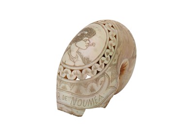 Lot 225 - A GROUP OF SEVEN DECORATED SHELLS