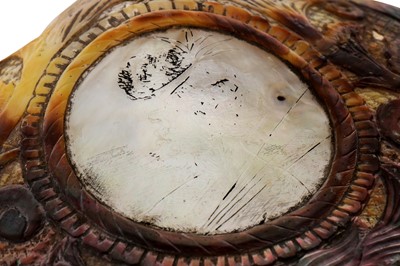 Lot 225 - A GROUP OF SEVEN DECORATED SHELLS