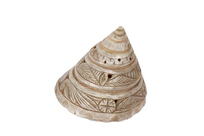 Lot 225 - A GROUP OF SEVEN DECORATED SHELLS