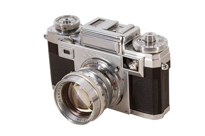 Lot 191 - A Zeiss Ikon Contax IIIA with Voigtlander Nokton 50mm f/1.5 Lens