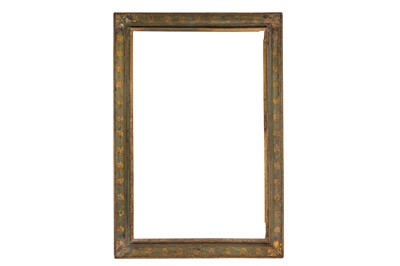 Lot 251 - AN ITALIAN/SPANISH 17TH CENTURY CARVED, PAINTED AND PART GILDED CASSETTA FRAME