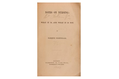 Lot 92 - Nightingale. Notes on Nursing: What it is, and What is not, first ed. [1860]