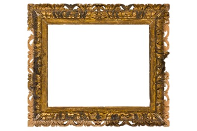 Lot 174 - A FLORENTINE 18TH CENTURY CARVED, PIERCED AND GILDED FRAME