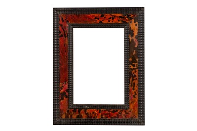 Lot 223 - A DUTCH 17TH CENTURY STYLE TORTOISE SHELL AND EBONISED COMBINATION RIPPLE FRAME