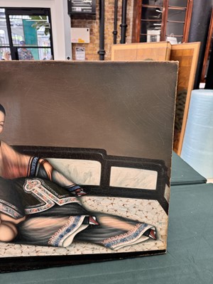 Lot 328 - A RARE CHINESE EXPORT 'NURSING MOTHER WITH INFANT AND ATTENDANT' PAINTING, UNKNOWN ARTIST