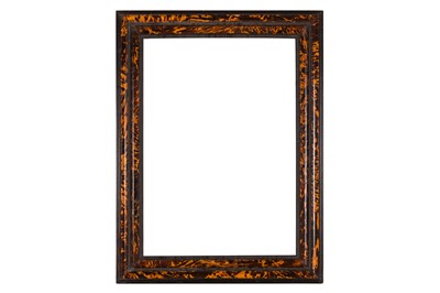 Lot 225 - A NORTHERN ITALIAN 17TH CENTURY STYLE TORTOISE SHELL AND EBONISED RIPPLE FRAME