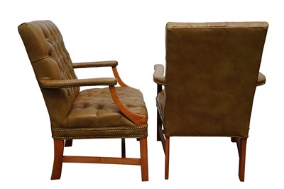 Lot 372 - A PAIR OF GAINSBOROUGH STYLE ARMCHAIRS  BY W&J SLOANE