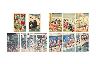 Lot 378 - A GROUP OF FIVE JAPANESE WOODBLOCK PRINTS