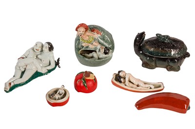 Lot 56 - A GROUP OF CHINESE EROTIC PORCELAIN FIGURES