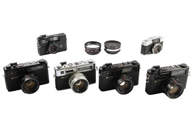 Lot 89 - Four Yashica Electro 35 Cameras & Other Cameras.