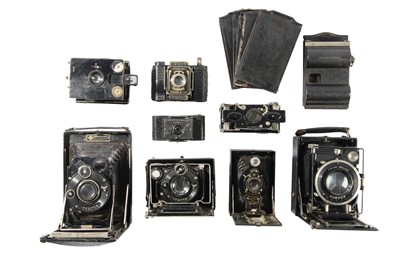 Lot 458 - A Selection of Strut Folding Cameras.