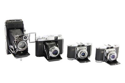 Lot 450 - Four Zeiss Strut Folding Cameras.