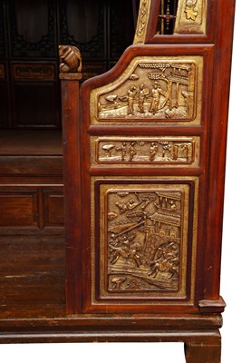 Lot 331 - A LARGE CHINESE WOOD OPIUM BED