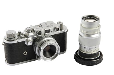 Lot 159 - Leica IIIA With 3.5cm f3.5 Summaron & 9cm f4 Elmar.
