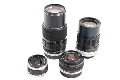 Lot 326 - A Selection of OM and Pen Olympus Lenses