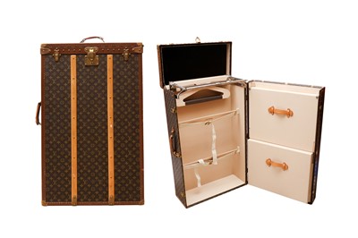 Lot 240 - Louis Vuitton Monogram Wardrobe Casier Trunk 85