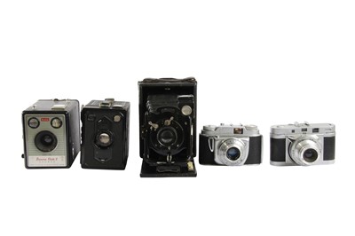 Lot 73 - Folding Klito Camera & other cameras.