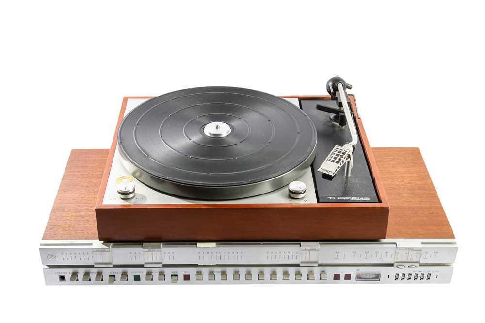 Lot 44 - Thorens TD 150 MK II turntable & Speakers.