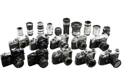 Lot 67 - A Selection of Mechanical SLR Cameras & Lenses, 65mm 2.8 Flektogon.