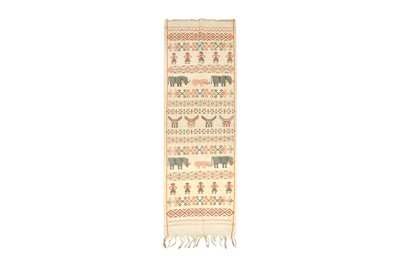 Lot 393 - AN INDONESIAN WOVEN TEXTILE PANEL