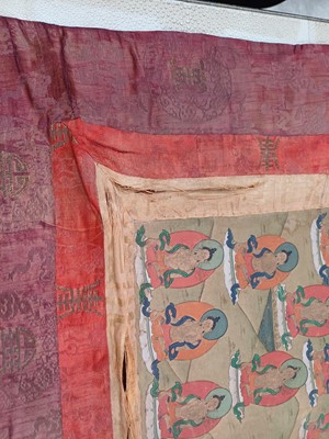 Lot 198 - A TIBETAN PAINTED THANGKA OF AMITAYUS