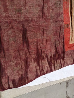 Lot 198 - A TIBETAN PAINTED THANGKA OF AMITAYUS