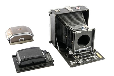 Lot 262 - A Linhof III Large Format Camera & Rollfilm Backs.