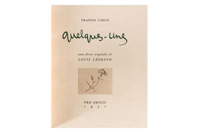 Lot 248 - Louis Legrand (Illustrator) & Francis Carco