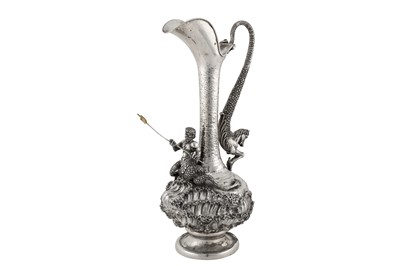 Lot 237 - A late 20th century Italian 800 standard silver ewer, Milan circa 1970 by Virginio Pobiatti (reg. 29th Oct 1959)