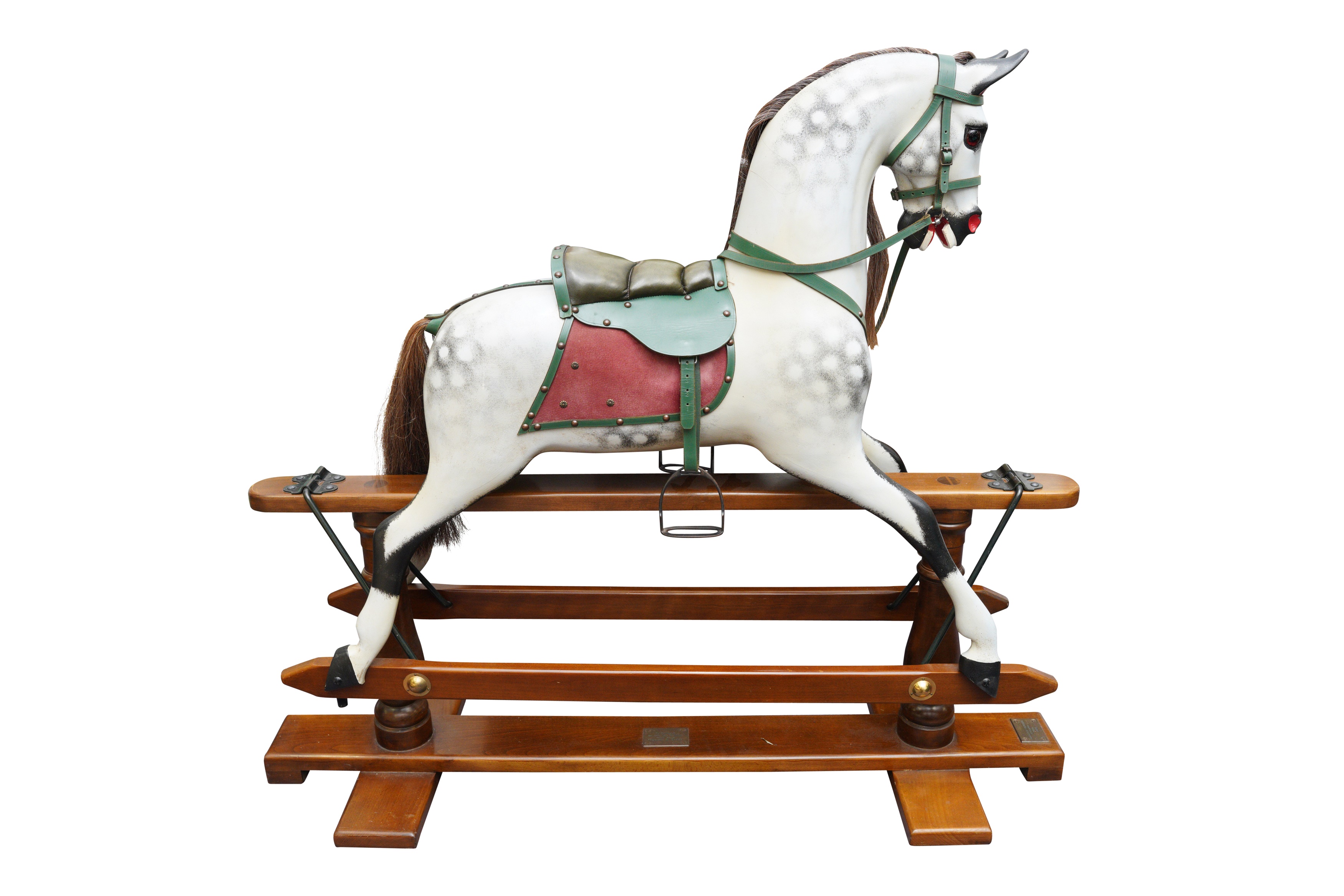 Lot 348 - STEVENSON BROTHERS ROCKING HORSE, PLAQUE